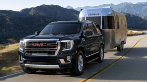 2022 GMC Yukon towing a trailer near Beloit, WI