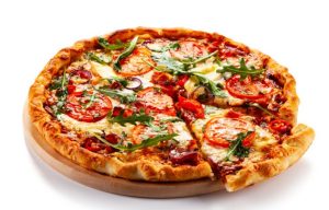 A photo of a pizza served near Beloit, Wisconsin.